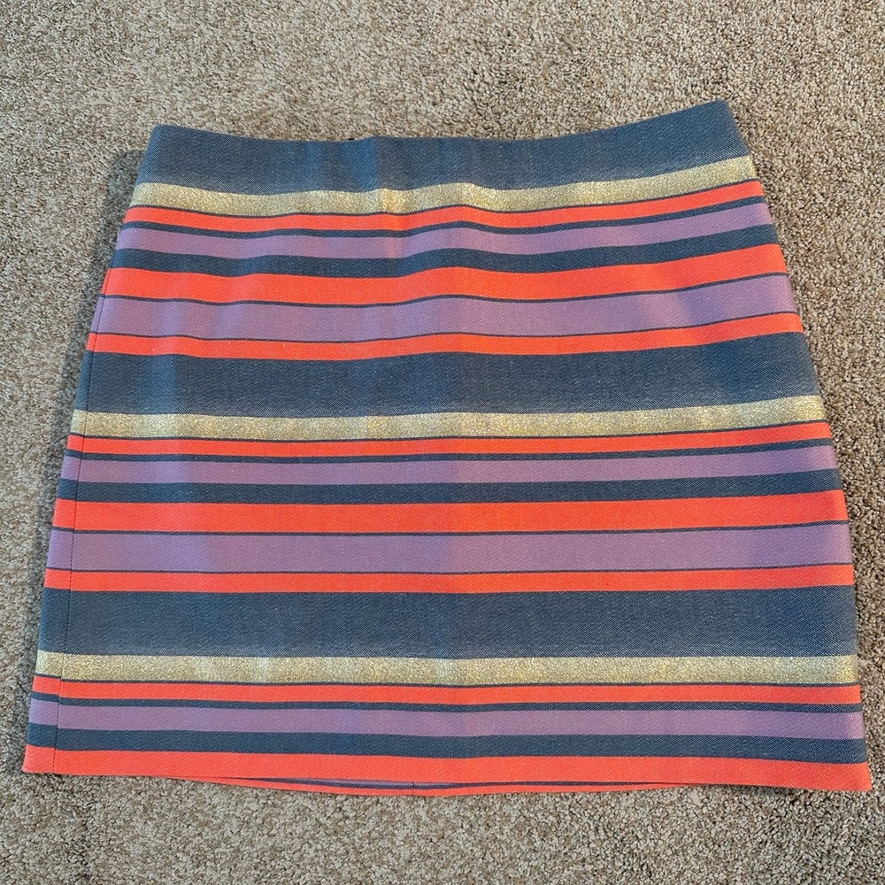 J. Crew Colorful Striped Mini Skirt